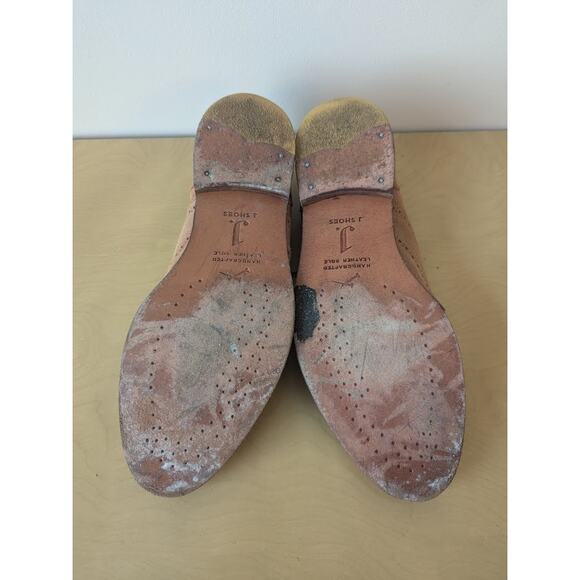 J.Shoes Mens size 10.5 Light Brown Leather Wingtip Oxford Dress Shoes - Picture 8 of 12